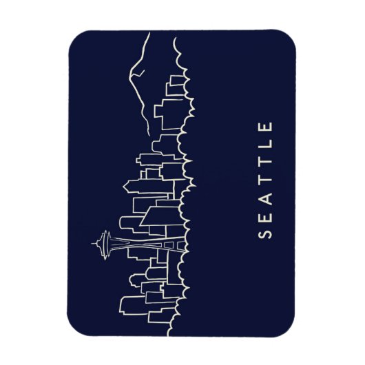 Seattle Skyline Magneet (Verticaal)