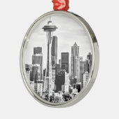 Seattle Skyline Metalen Ornament (Links)