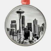 Seattle Skyline Metalen Ornament (Voorkant)