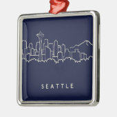 Seattle Skyline Metalen Ornament (Links)