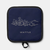 Seattle Skyline Pannenlap (Voorkant)