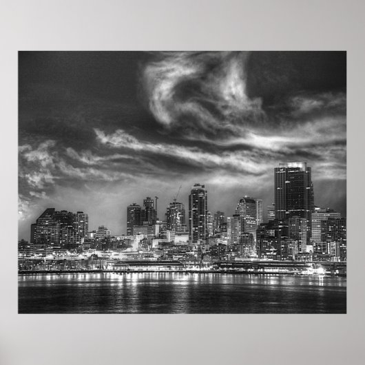 Seattle Skyline Poster (Voorkant)