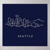 Seattle Skyline Poster (Voorkant)