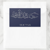 Seattle Skyline Rechthoekige Sticker (Tas)