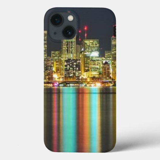 Seattle skyline 's nachts met reflectie Case-Mate iPhone case (Achterkant)