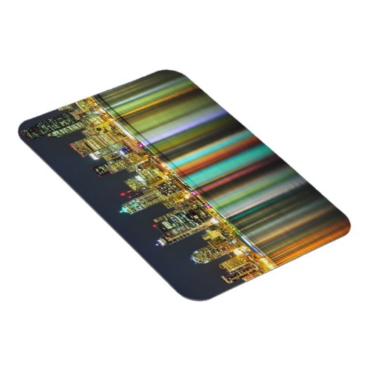 Seattle skyline 's nachts met reflectie magneet (Rechterzijde)