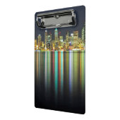 Seattle skyline 's nachts met reflectie mini klembord (Angled2)