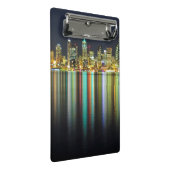 Seattle skyline 's nachts met reflectie mini klembord (Schuin)