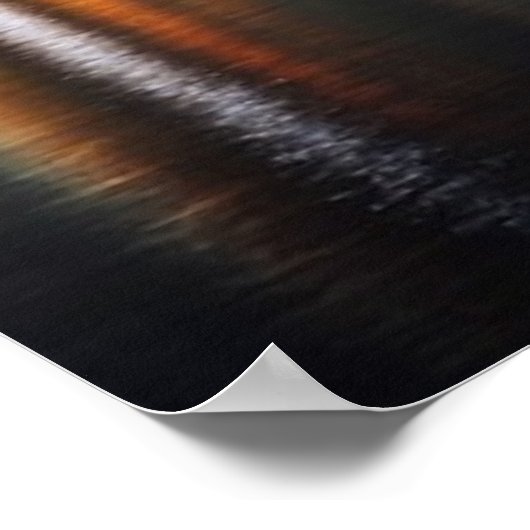 Seattle skyline 's nachts met reflectie poster (Hoek)