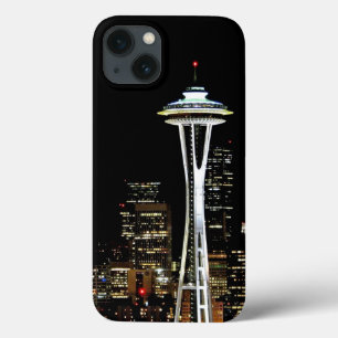 Seattle skyline 's nachts, met Space Needle. Case-Mate iPhone Case