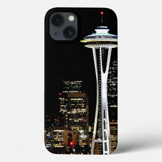 Seattle skyline 's nachts, met Space Needle. Case-Mate iPhone Case (Achterkant)