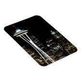 Seattle skyline 's nachts, met Space Needle. Magneet (Rechterzijde)