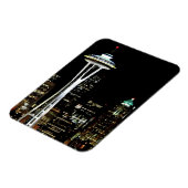 Seattle skyline 's nachts, met Space Needle. Magneet (Linkerzijde)