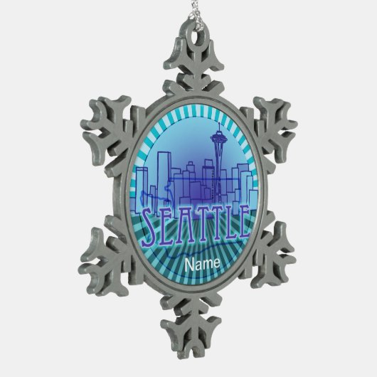 Seattle Skyline snewflake ornament (Links)