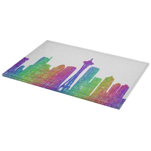 Seattle skyline snijplank (Hoek)