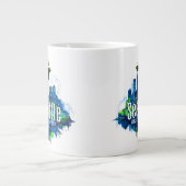 Seattle Skyline Stroke Grote Koffiekop (Voorkant)