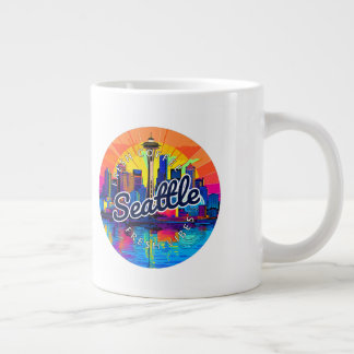 Seattle Skyline Stroke Grote Koffiekop
