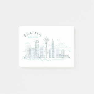 Seattle Skyline Stroke Post-it® Notes