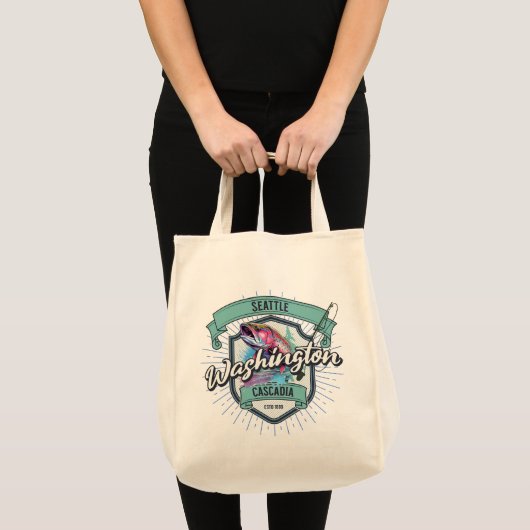 Seattle Skyline Stroke Tote Bag (Voorkant (product))