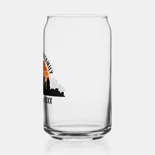 Seattle Skyline Sunset Custom Family Trip Blikvorm Glas (Links)