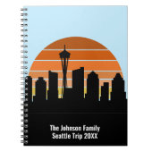 Seattle Skyline Sunset Custom Family Trip Notitieboek (Voorkant)