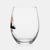 Seattle Skyline Sunset Custom Family Trip Wijnglas Zonder Voet (Links)