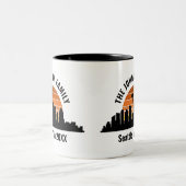 Seattle Skyline Sunset Custom Vakantie Souvenir Tweekleurige Koffiemok (Center)