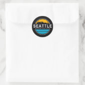 Seattle Skyline Travel Square Sticker (Tas)
