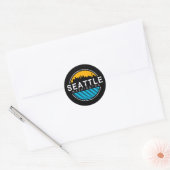 Seattle Skyline Travel Square Sticker (Envelop)