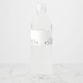 Seattle Skyline | Welkomstbericht Waterfles Etiket (Achterkant)