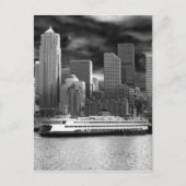 seattle skyline zwart - wit briefkaart (Voorkant)