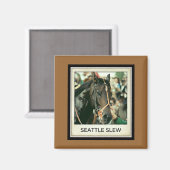 Seattle Slew Thoroughbred 1978 Magneet (Voorkant / Achterkant)