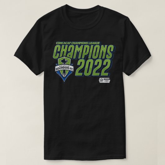 Seattle Sounders Champions 2022 Concacaf Champion T-shirt (Design voorkant)