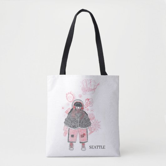 SEATTLE Souvenir Canvas tas (Voorkant)