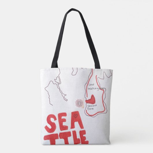 SEATTLE Souvenir Canvas tas (Achterkant)