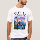 Seattle Space Needle Reisgrafiek T-shirt (Voorkant)