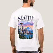 Seattle Space Needle Reisgrafiek T-shirt (Achterkant)