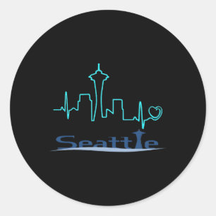 Seattle Space Needle Ronde Sticker