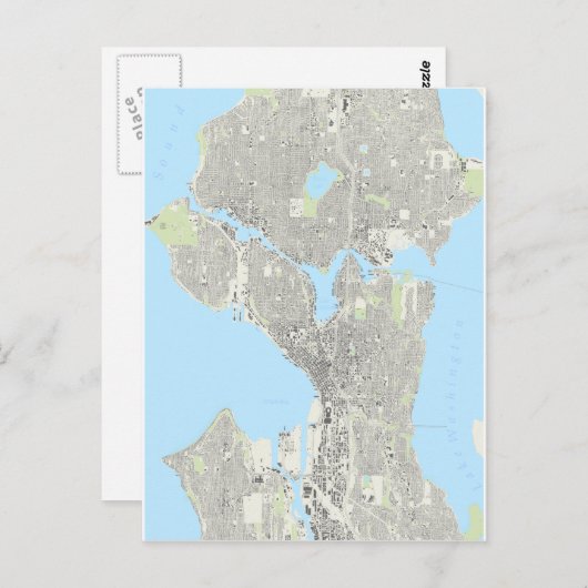 Seattle-spelkaarten Briefkaart (Voorkant / Achterkant)