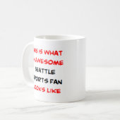 seattle sport fan, geweldige koffiemok (Voorkant links)