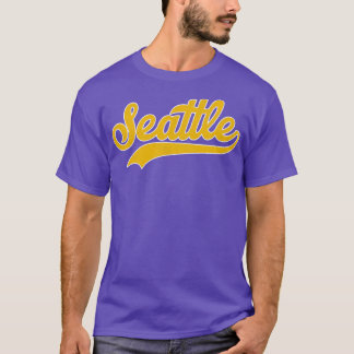 Seattle sport jersey stijl lettertype t-shirt