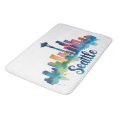 Seattle Stad aquarel Skyline Badmat (Gekanteld)