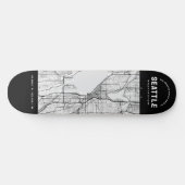 Seattle Stadsplattegrond Skateboard (Horizontaal)