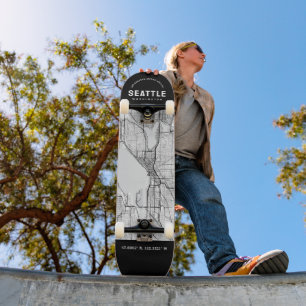 Seattle Stadsplattegrond Skateboard
