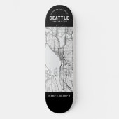 Seattle Stadsplattegrond Skateboard (Voorkant)