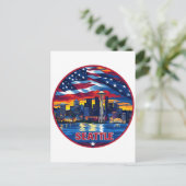 Seattle Stadssilhouet Briefkaart (Staand voorkant)