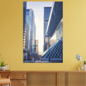 Seattle Street Uitzicht met moderne architectuur Canvas Afdruk (Insitu (Woonkamer))