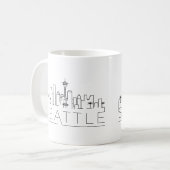 Seattle Stylized Skyline Koffiemok (Voorkant links)