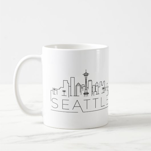 Seattle Stylized Skyline Koffiemok (Links)