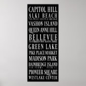 Seattle Subway Sign Poster (Voorkant)